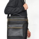 Regalo corporativo Matera de lona y cuero Vakapi en D&A confecciones. Indumentaria de trabajo